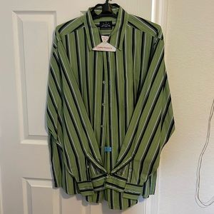 Indigo Palms by Tommy Bahama, dry cleaned 2XL striped shirt in great condition